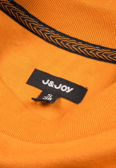 Sweatshirt femme orange intense à col rond