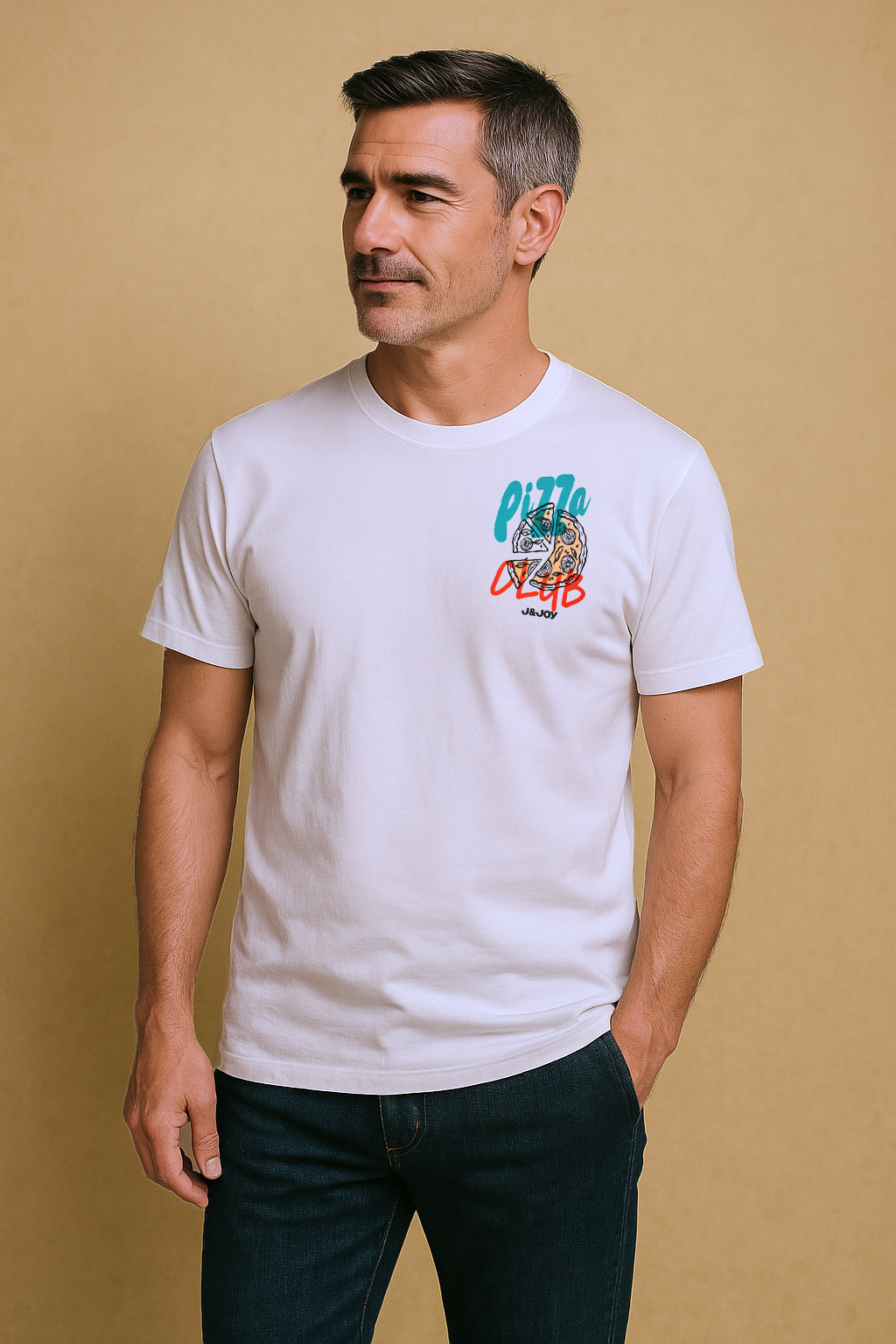 Iswot T Shirt Sympa Homme J&JOY T-shirt Homme Blanc Avec Logo