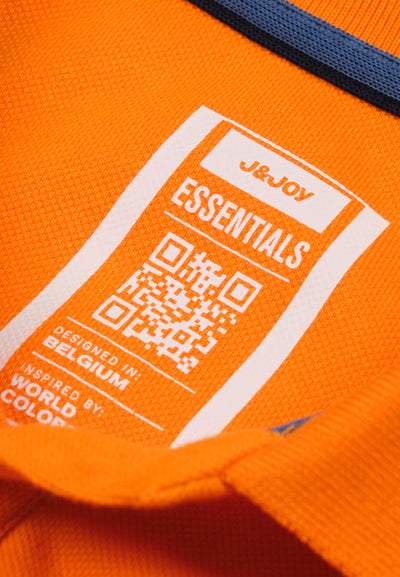 Polo Essentials homme orange foncé coupe droite en coton