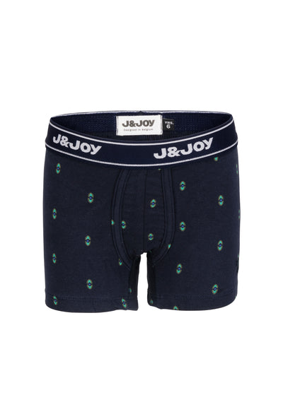 Pack of 2 boys' boxers with lime print and pictograms