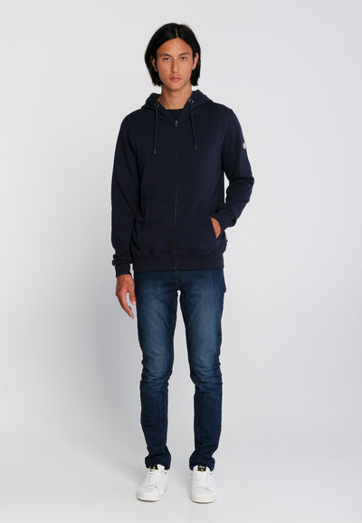 Essentials men's blue cotton sweatshirt with hood