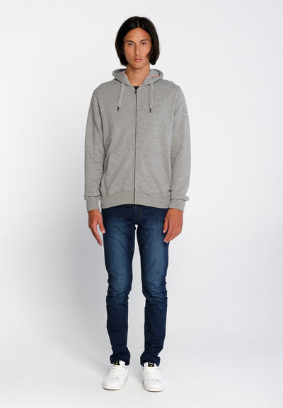 Essentials men's gray cotton sweatshirt with hood