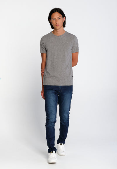 T-Shirt Essentials homme gris coupe droite en coton