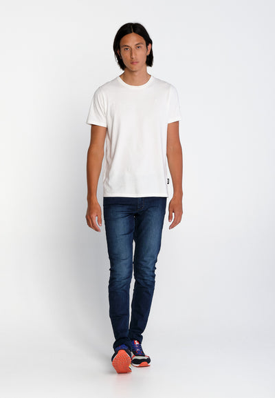 Essentials men's white straight-cut cotton T-shirt