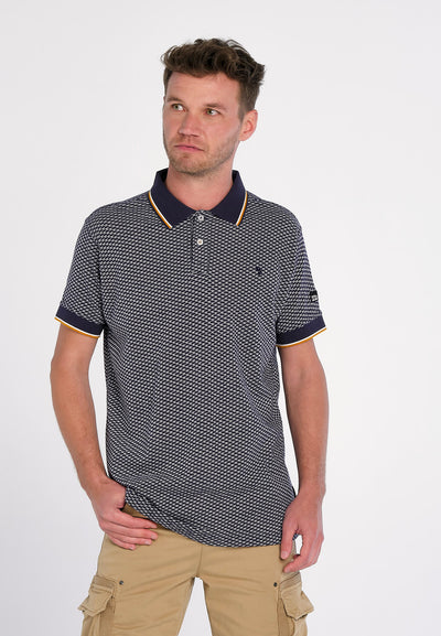 Polo Homme Rain Forest Navy Jacquard