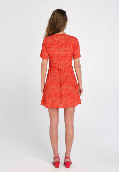 Robe Femme Northern Territory Aop Leafs Orange