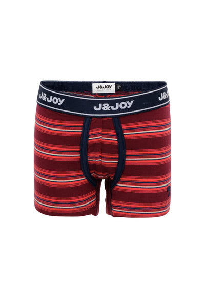 Duo-Boxers Garçon Manitoba Red Stripes & Kaki