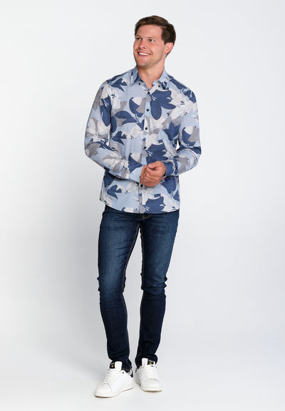 Chemise Homme Manitoba Chambray Leaves