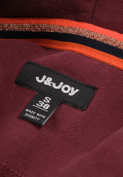 Sweatshirt femme bordeaux logo J&JOY