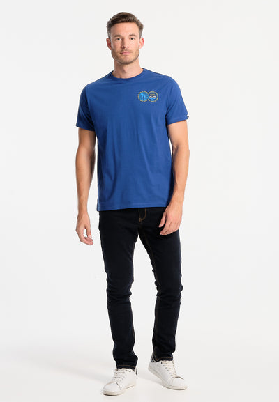 Marineblauw T-shirt met Great Lakes-logo voor heren