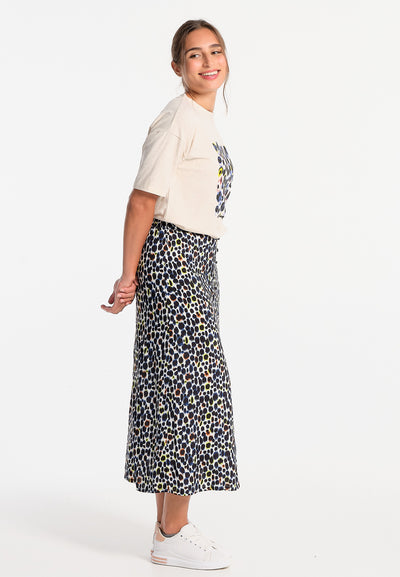 Women's long leopard skirt