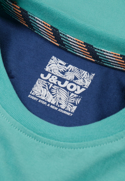 Turquoise Road-T-shirt voor jongens