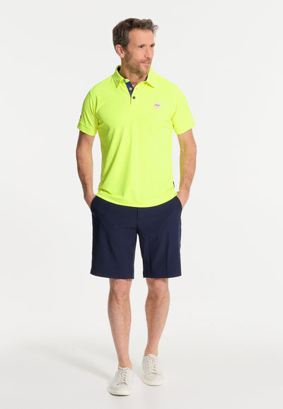 Men's plain lime polo shirt