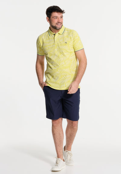Men's vegetable lime polo shirt