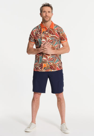Men's vegetable orange polo shirt