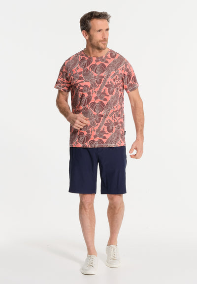 Men's coral and birds t-shirt