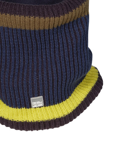 Blue and yellow boy's neck warmer