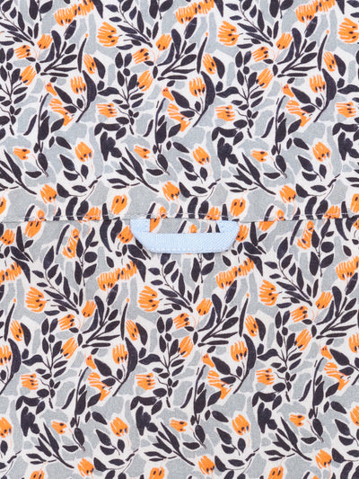 Chemise garçon blanche avec imprimé fleuri multicolore