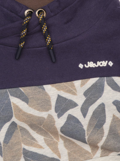 Sweatshirt garçon tricolore avec poche kangourou