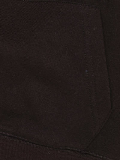 Sweatshirt garçon tricolore avec poche kangourou et motif végétal