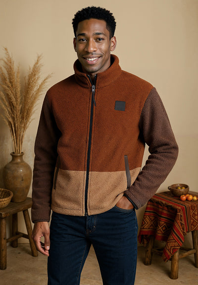 Polar homme multicolore avec manches contrastées