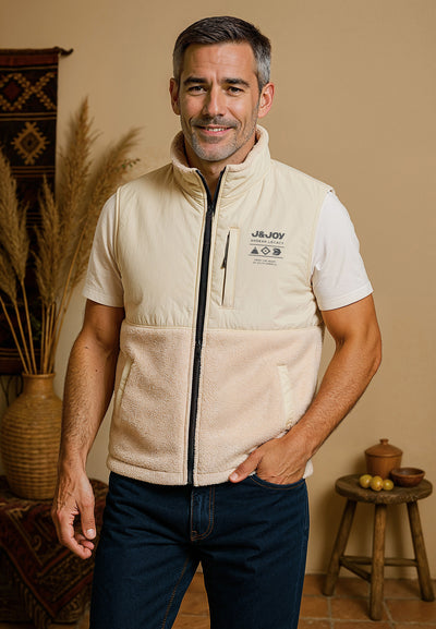 Polar homme sans manche beige