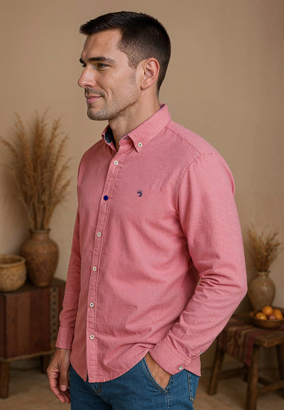 Chemise homme avec intérieur fleuri