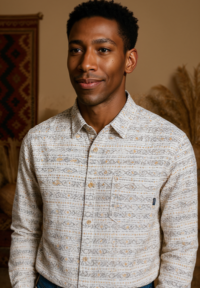 Chemise homme avec pattern abstrait