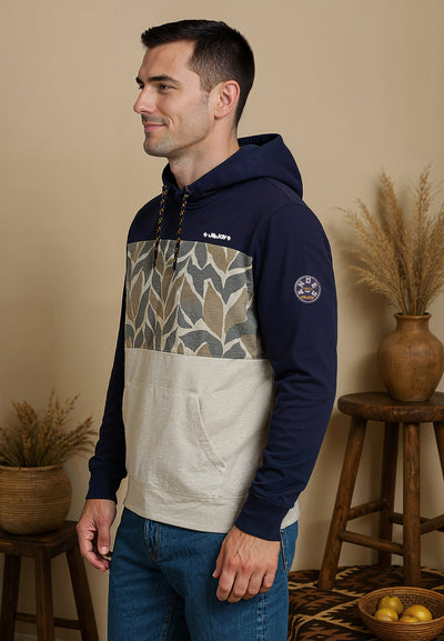 Sweatshirt homme tricolore avec poche zippé
