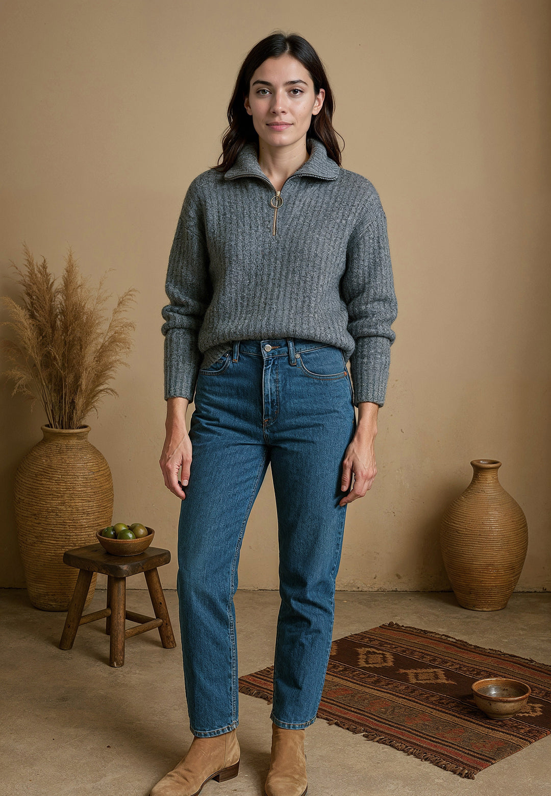 Pull Fin JOY Multicolore - Taille M - Neuf Avec étiquettes, Fabriqué En Espagne