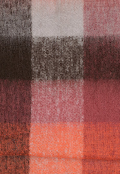 Echarpe multicolore en carré avec frange