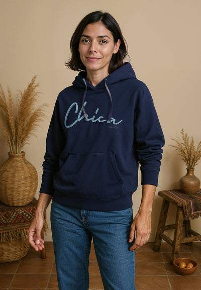 Sweatshirt femme bleu marine Chica