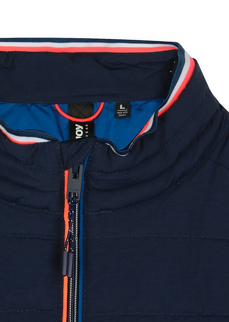 Bodywarmer homme matelassé bleu marine - packshot front-detail-1