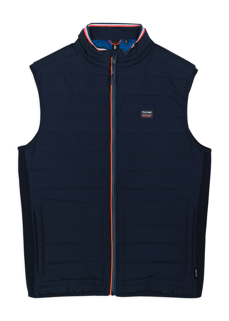 Bodywarmer homme matelassé bleu marine - packshot front