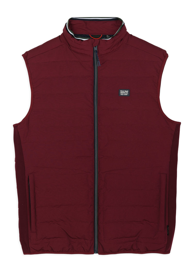 Bodywarmer homme matelassé bordeaux - packshot front