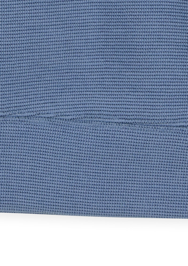 Sweat homme demi-zip col montant bleu jean - packshot front-detail-1