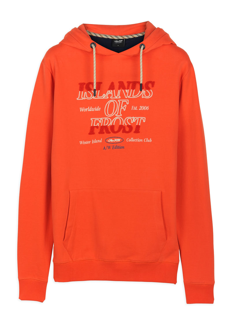 Sweat à capuche Islands of Frost Orange Homme - packshot front