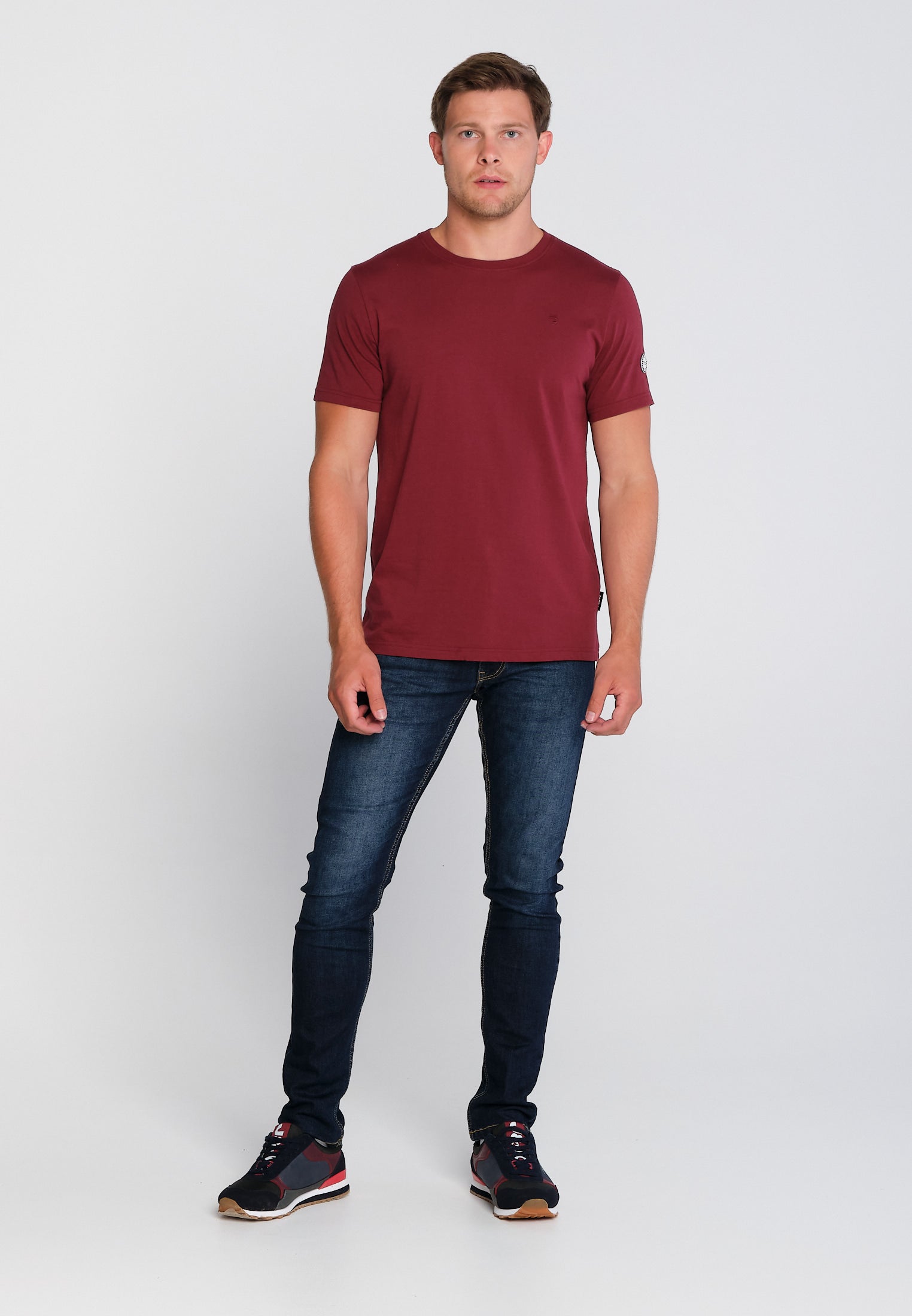 T-Shirt Homme Essentials 03 Burgundy | J&JOY.