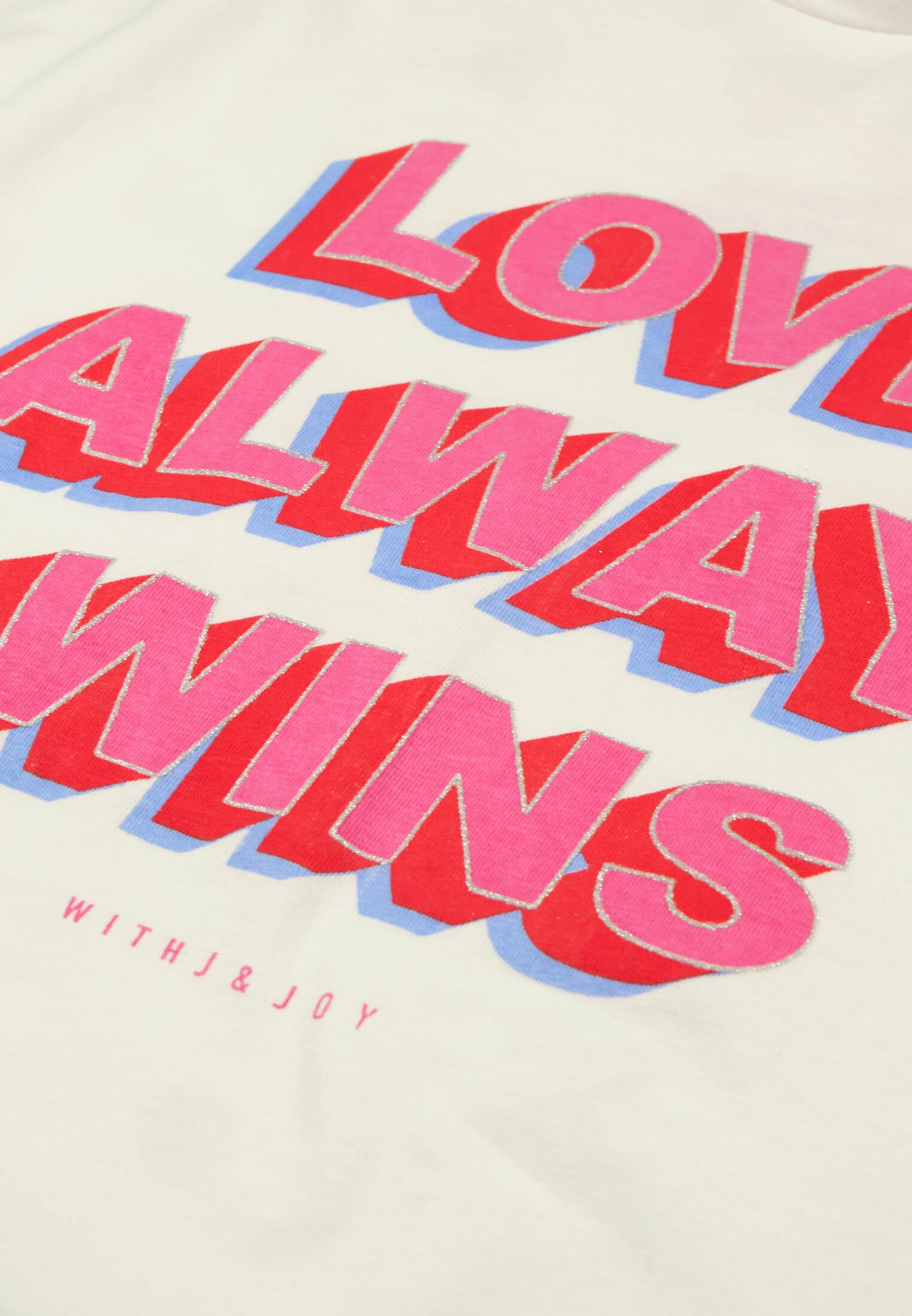T-Shirt Fille 03 Sydney White Love Always Wins | J&JOY.