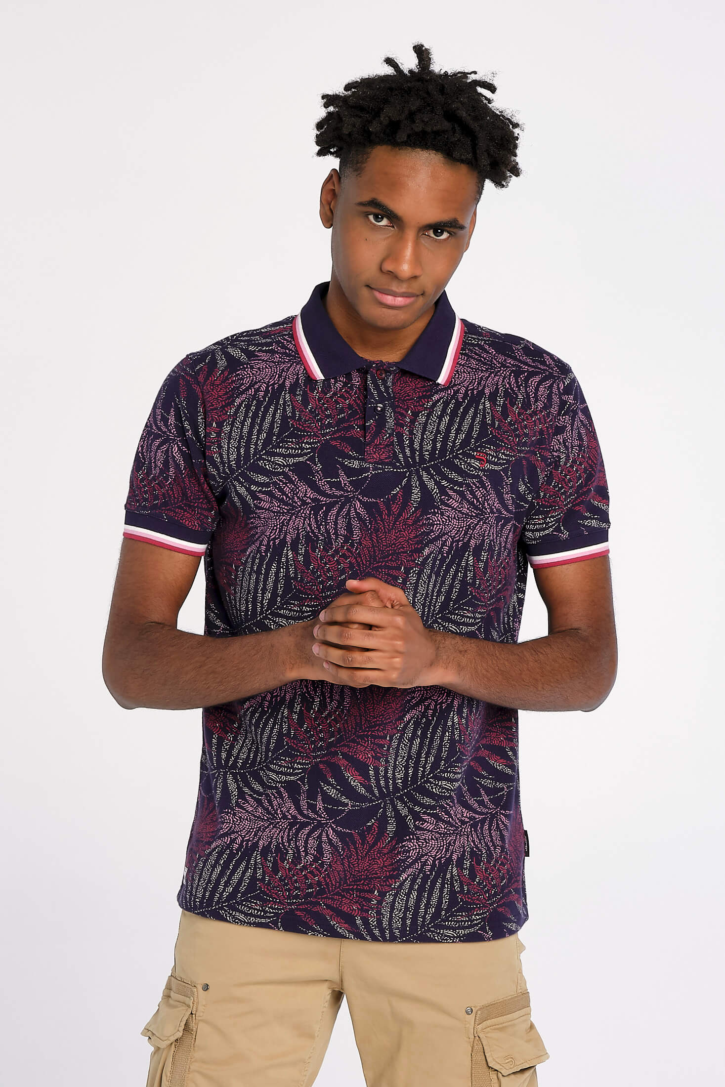 Polo Homme 09 Outback Navy Leaves | J&JOY.