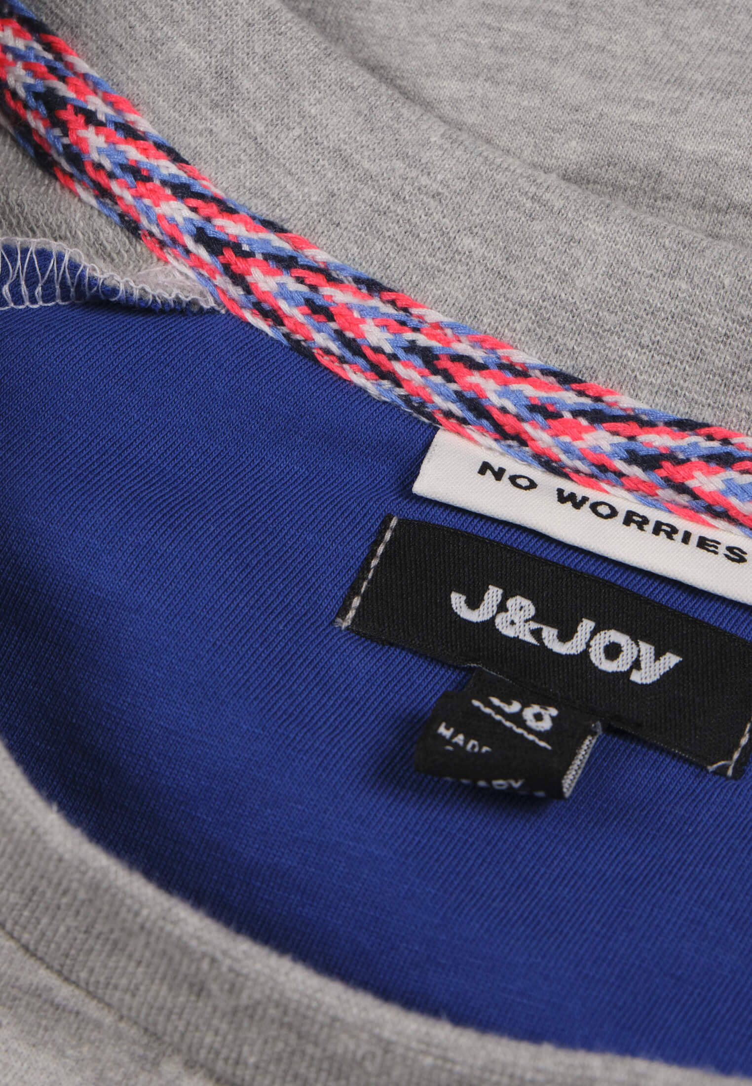 Sweatshirt Femme 05 Sydney Grey Melange And Blue Aop | J&JOY.