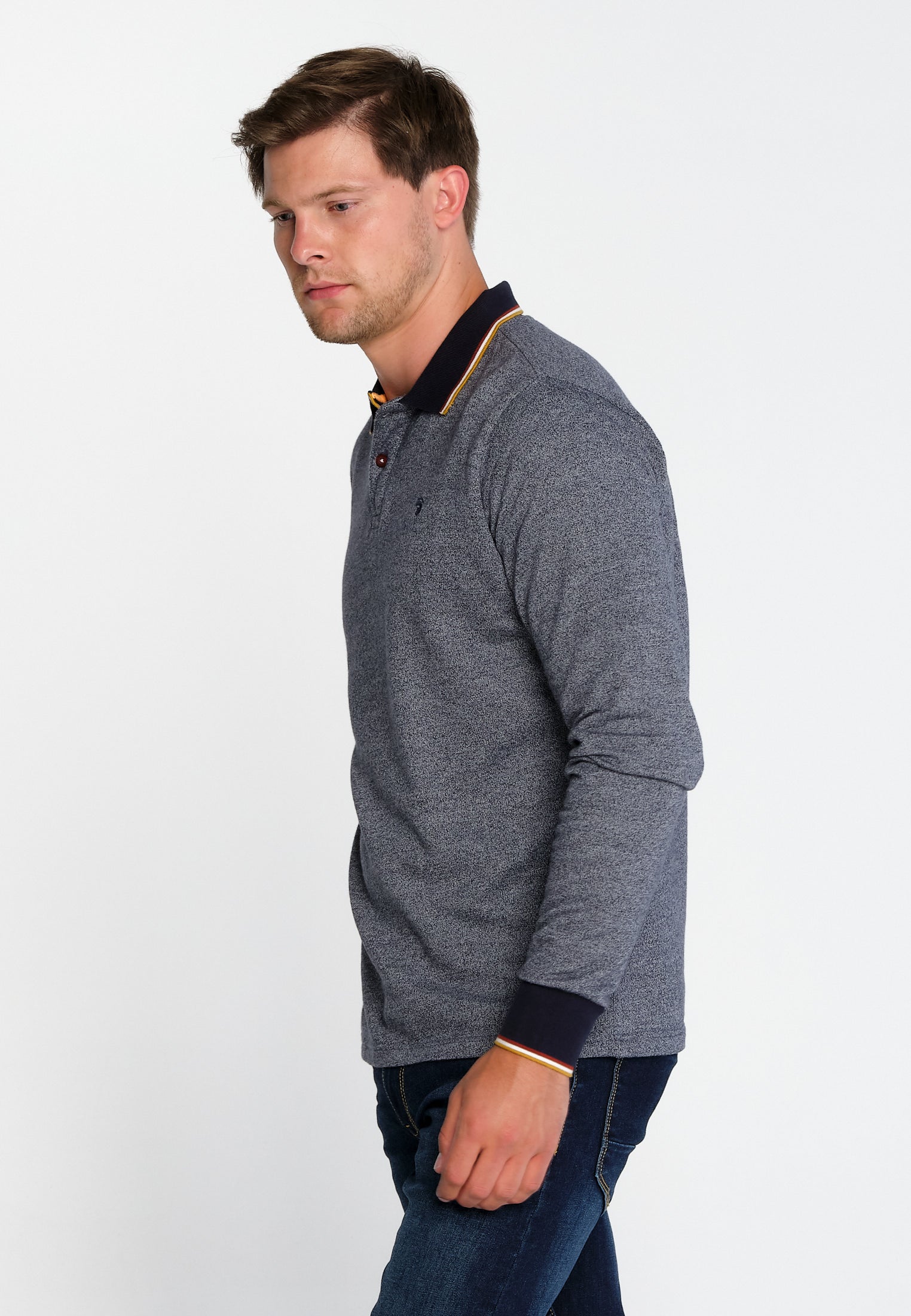 Polo Longues Manches Homme 12 Ontario Forest Grey | J&JOY.