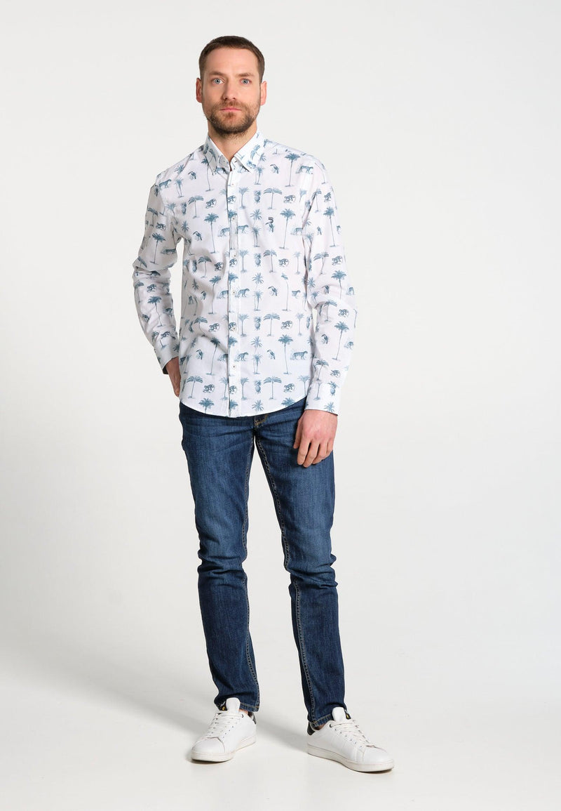 Chemise Homme 04 Feira White Animals | J&JOY.