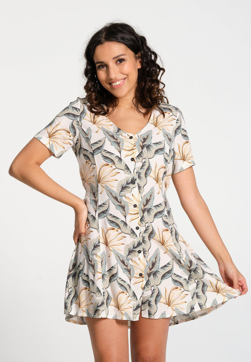 Robe Femme 03 Feira Leaves | J&JOY.
