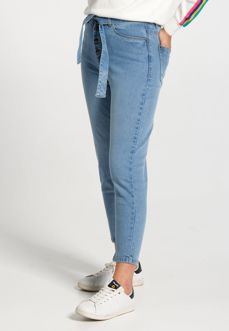 Jeans Femme 03 Light Blue Denim Mom Fit | J&JOY.