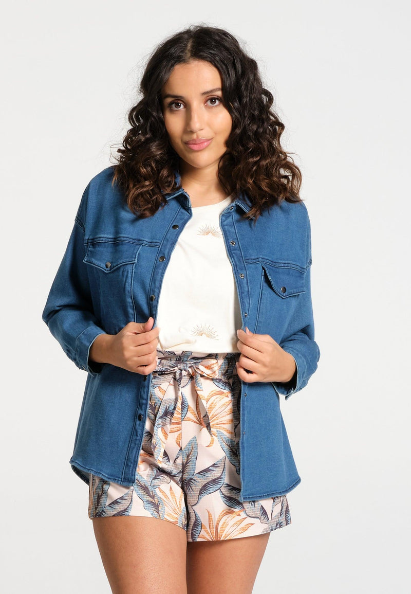 Sur-Chemise Femme 02 Bahia Light Blue Denim | J&JOY.