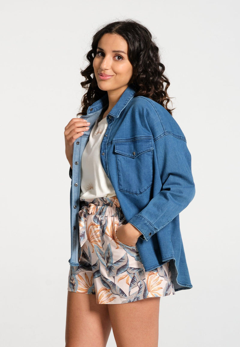 Sur-Chemise Femme 02 Bahia Light Blue Denim | J&JOY.