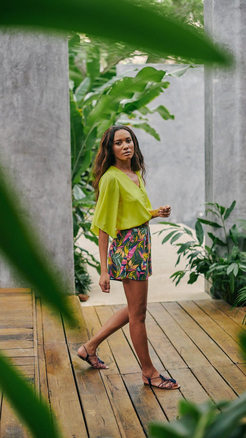 Chemise Femme 02 Selva Green Sheen Veil | J&JOY.