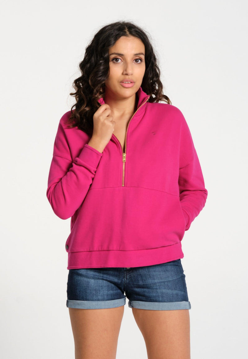 Sweatshirt Femme 02 Selva Fuschia Red | J&JOY.