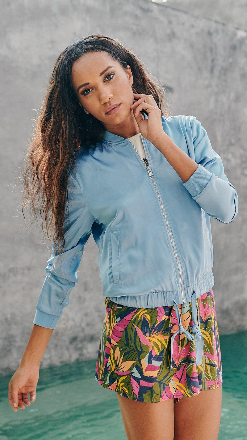 Sweatshirt Femme 09 Selva Ligth Blue Bomber | J&JOY. featured